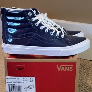 Vans SK8-HI Slim Zip (Tumble Patent) Peacoat